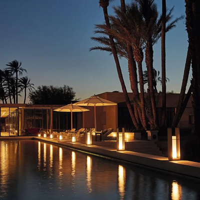 Solar Terrace Lamp with Warm LED Lighting