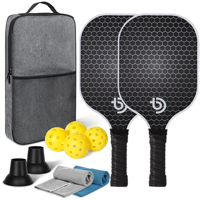 Pickleball Paddle Set Graphite Carbon Fiber USAPA Approved