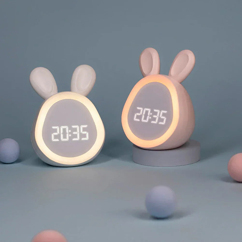 Digital LED Rabbit Alarm Clock with Night Light