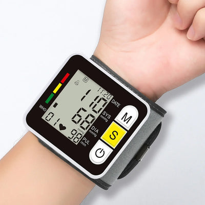 PulseTrack Digital Wrist Blood Pressure Monitor with LCD Display