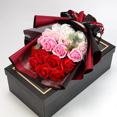 Romantic Soap Rose Bouquet Gift for Valentine’s Day