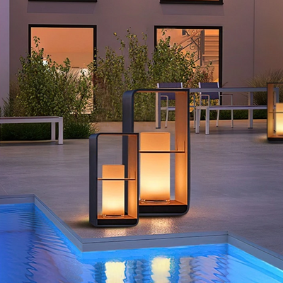 Solar Terrace Lamp with Warm LED Lighting