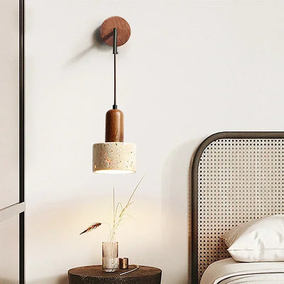 Wabi-Sabi Stone Wall Lamp – Warm LED Light