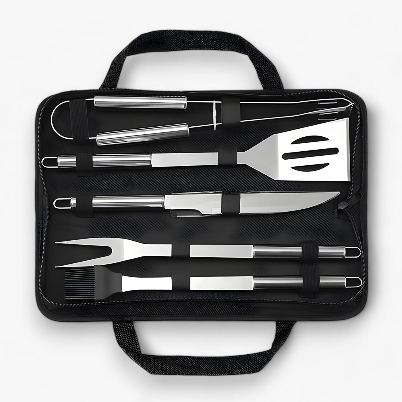 Stainless Steel BBQ Grill Tool Set with Carrying Case