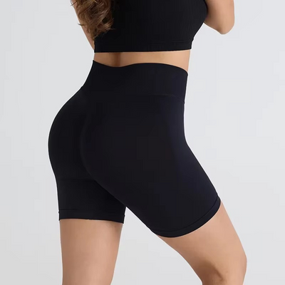 Women’s Seamless High Waist Yoga Shorts for Fitness and Running