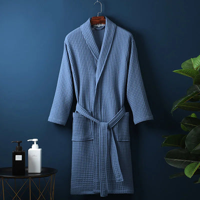 Unisex Waffle Bathrobe – Lightweight & Breathable