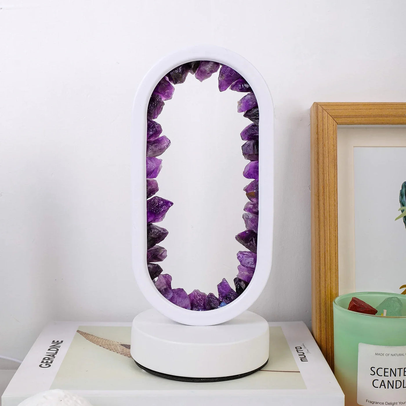 Natural Amethyst Crystal Lamp for Relaxation