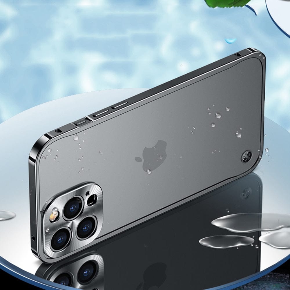 Aluminum Metal Case with Polycarbonate Back for iPhone
