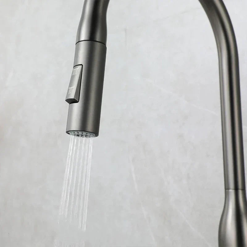 Stainless Steel Kitchen Faucet with Pull-Out Sprayer