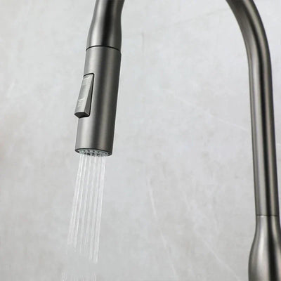 Stainless Steel Kitchen Faucet with Pull-Out Sprayer