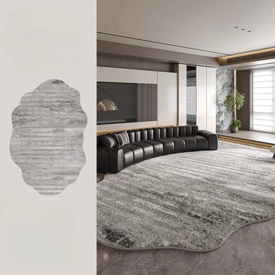 Irregular Plush Washable Rug for Bedroom and Living Room