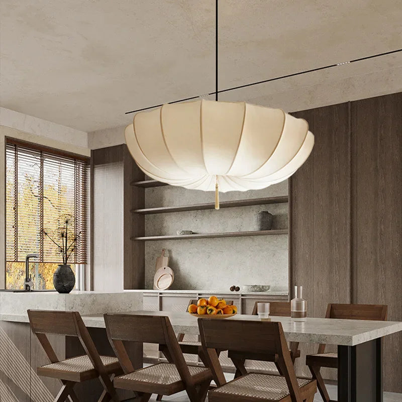 Nordic Fabric Wabi-Sabi Chandelier Minimalist Pendant Light