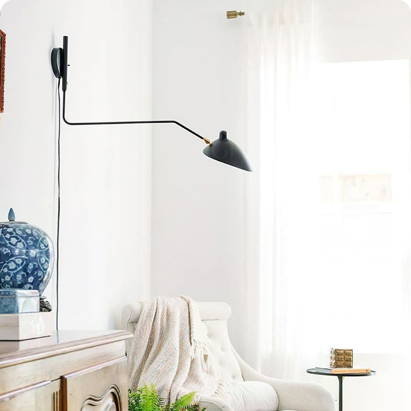 Serge Mouille Style Adjustable Wall Sconce Lamp