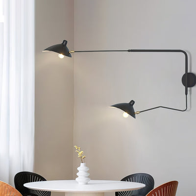 Serge Mouille Style Adjustable Wall Sconce Lamp