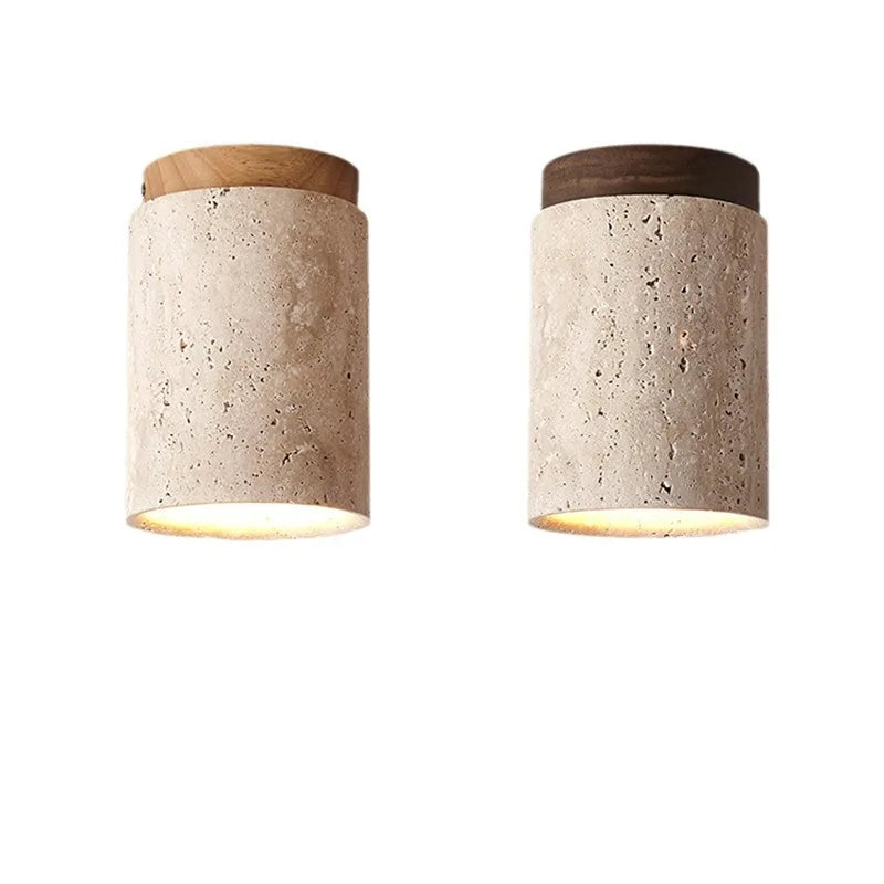 Travertine LED Ceiling Lamp Recessed Design