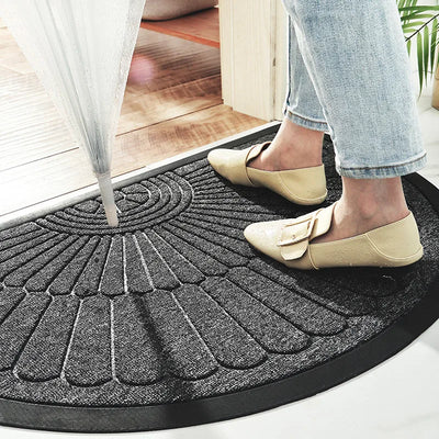 Half-Round Non-Slip Rubber Doormat Indoor Outdoor