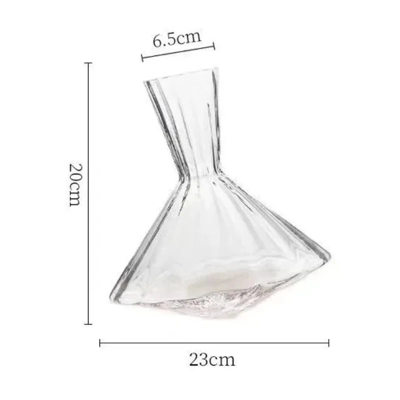 Crystal Glass Rotating Wine Decanter 1L