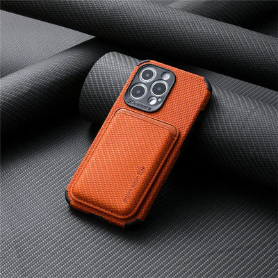 MagSafe Wallet Phone Case with Carbon Fiber Protection