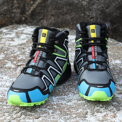 Men’s Winter Hiking Boots with Warm Plush Lining and Non-Slip Sole