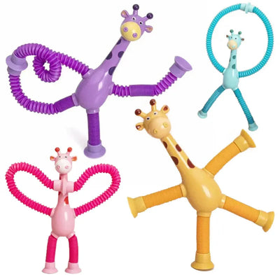 Magic Stretch Giraffe Toy for Kids – Suction Cup Sensory Play