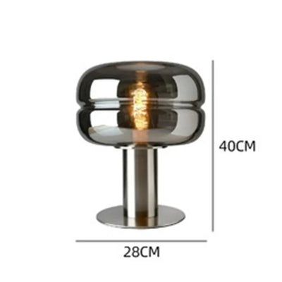 Scandinavian Glass Table Lamp – AuroraForm E27