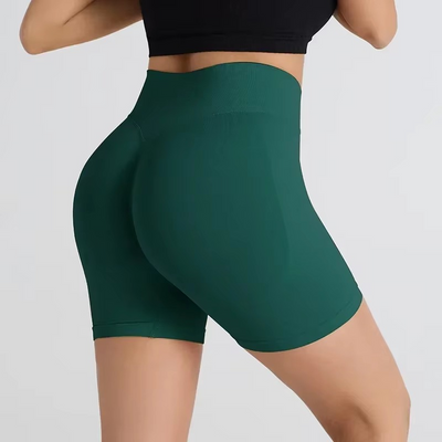 Women’s Seamless High Waist Yoga Shorts for Fitness and Running