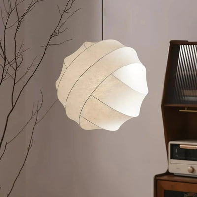 Japanese Wabi Sabi Silk Pendant Light for Modern Interiors