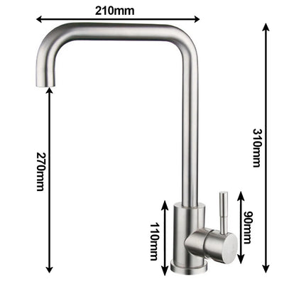 Stainless Steel Kitchen Faucet with Pull-Out Spout