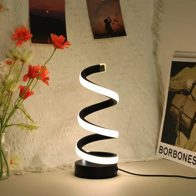 Spiral LED Table Lamp – Modern Adjustable Light