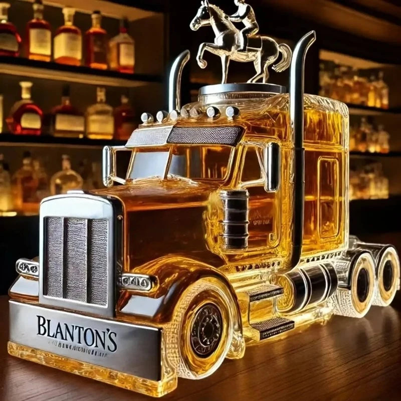 Unique Semi Truck Whiskey Bottle
