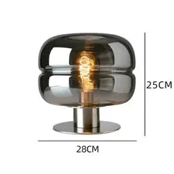 Scandinavian Glass Table Lamp – AuroraForm E27