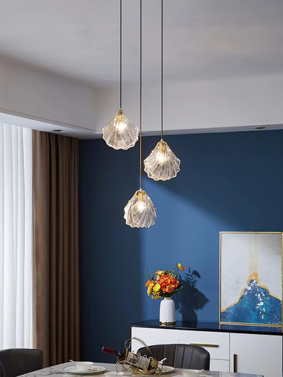 Mini Shell Pendant Light – Glass Coastal Design
