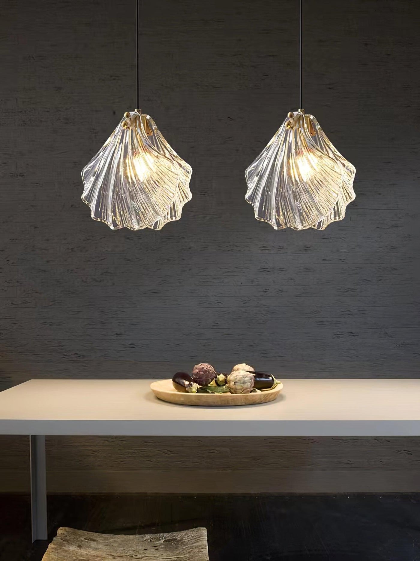 Mini Shell Pendant Light – Glass Coastal Design