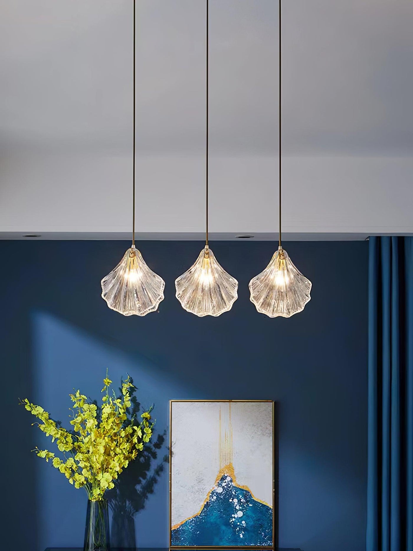 Mini Shell Pendant Light – Glass Coastal Design