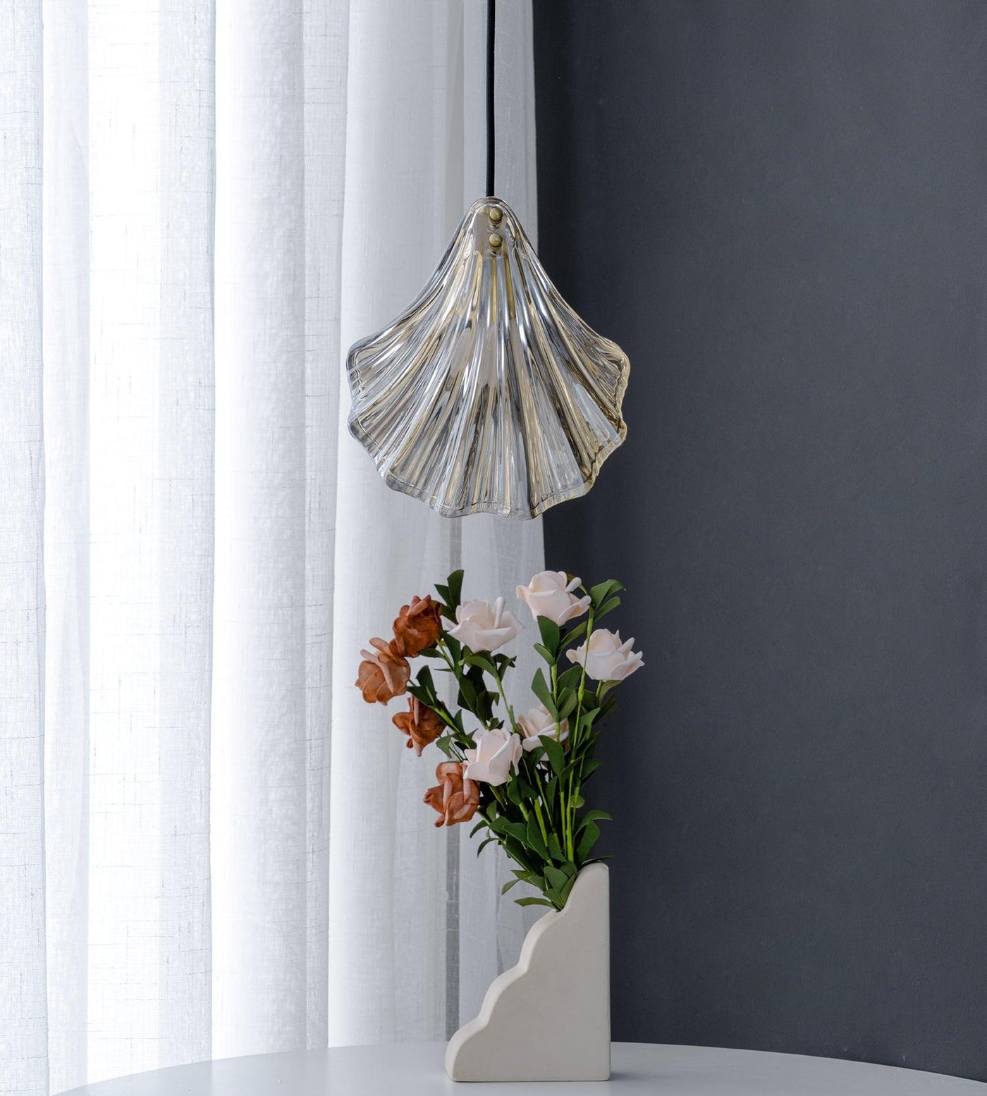 Mini Shell Pendant Light – Glass Coastal Design