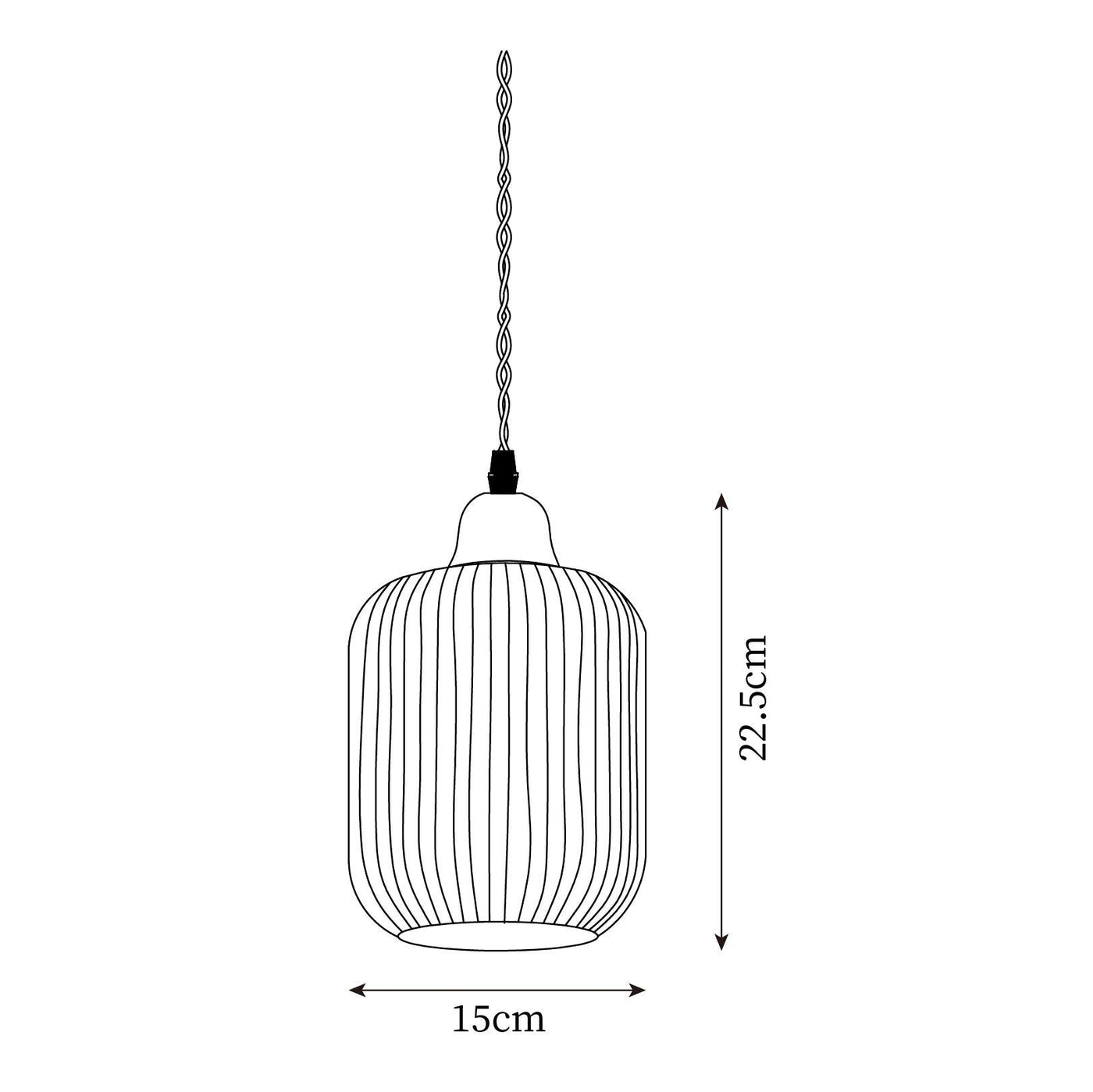 Rustic Ceramic Pendant Light with Oak Accent