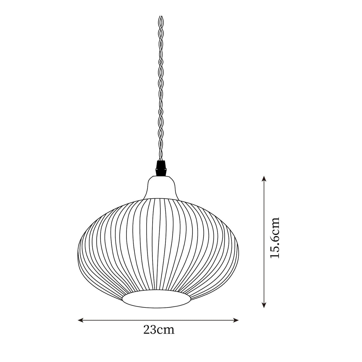 Rustic Ceramic Pendant Light with Oak Accent