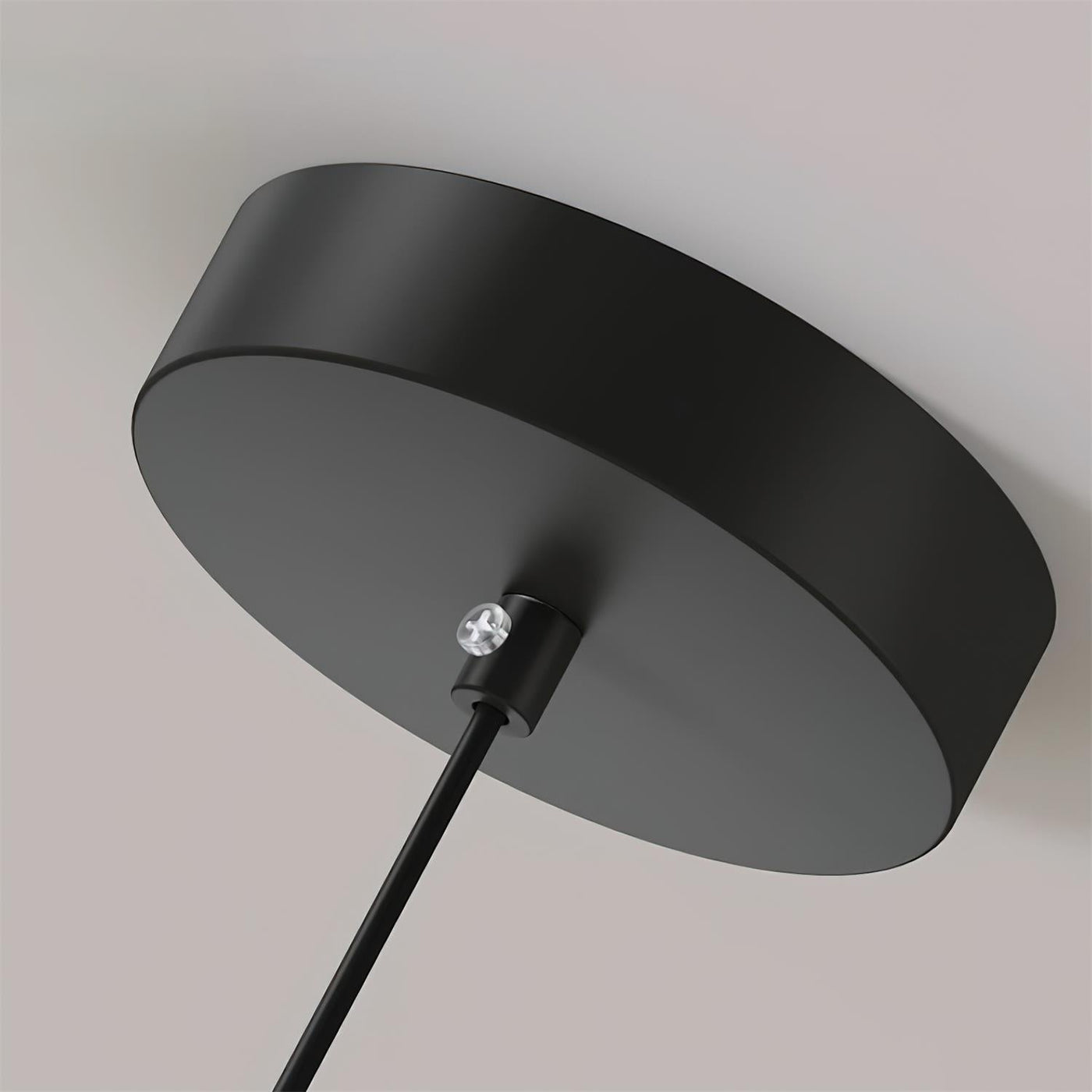 Modern Metal Pendant Light with Wood Accent