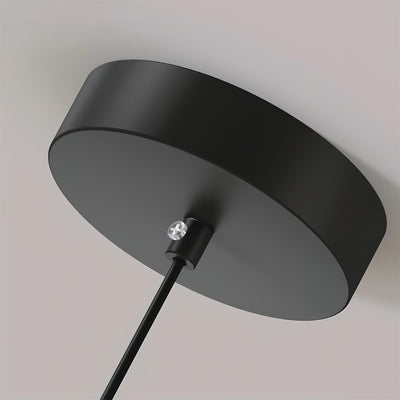 Modern Metal Pendant Light with Wood Accent