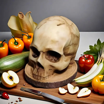 Gothic Skull Knife Holder Kitchen Decor Rack