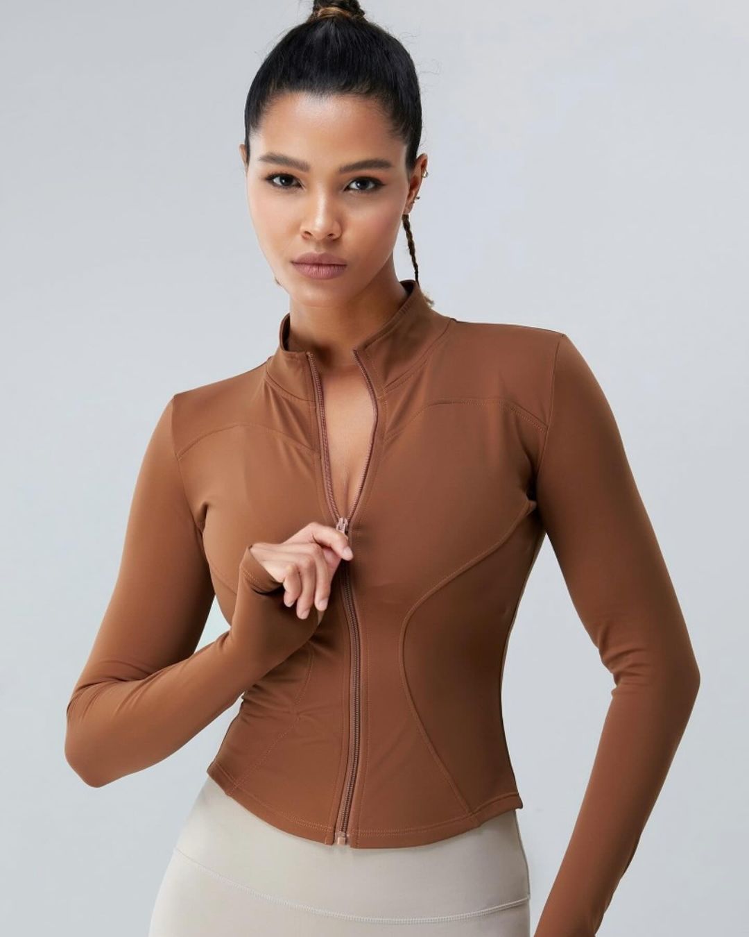 Women's Breathable Zip-Up Workout Jacket