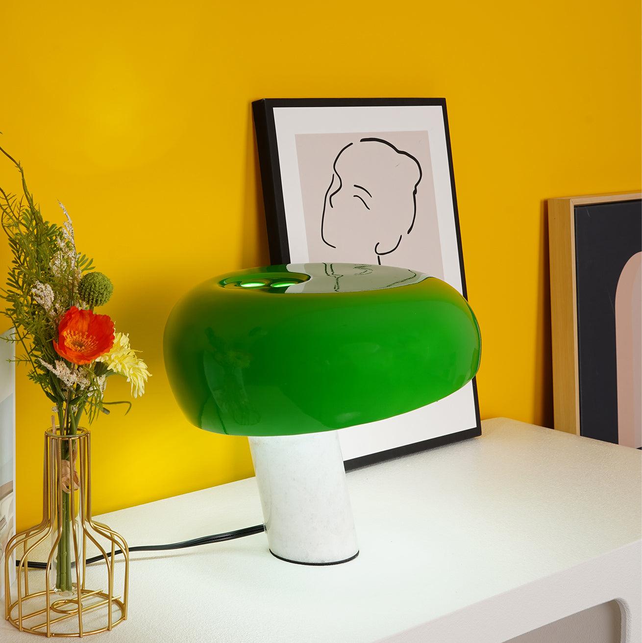 Art Marble Table Lamp with Italian Carrara Base