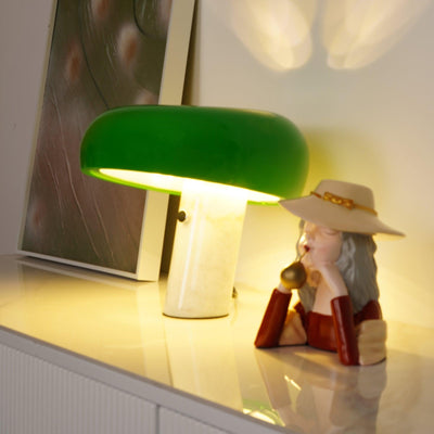 Art Marble Table Lamp with Italian Carrara Base