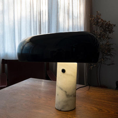 Art Marble Table Lamp with Italian Carrara Base