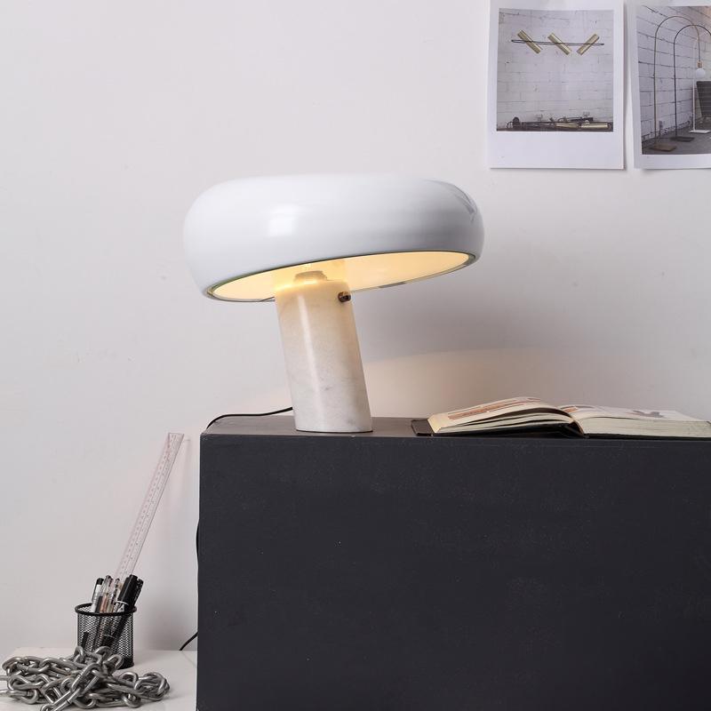 Art Marble Table Lamp with Italian Carrara Base