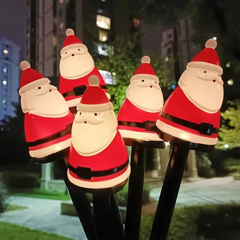 Solar-Powered Waterproof Santa Garden Lights