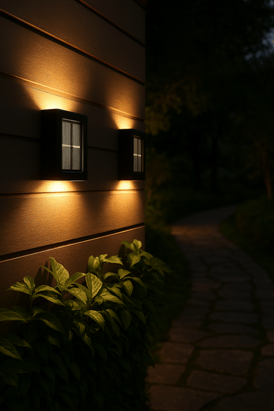 Solar Powered LED Outdoor Wall Lights – IP65 Weatherproof