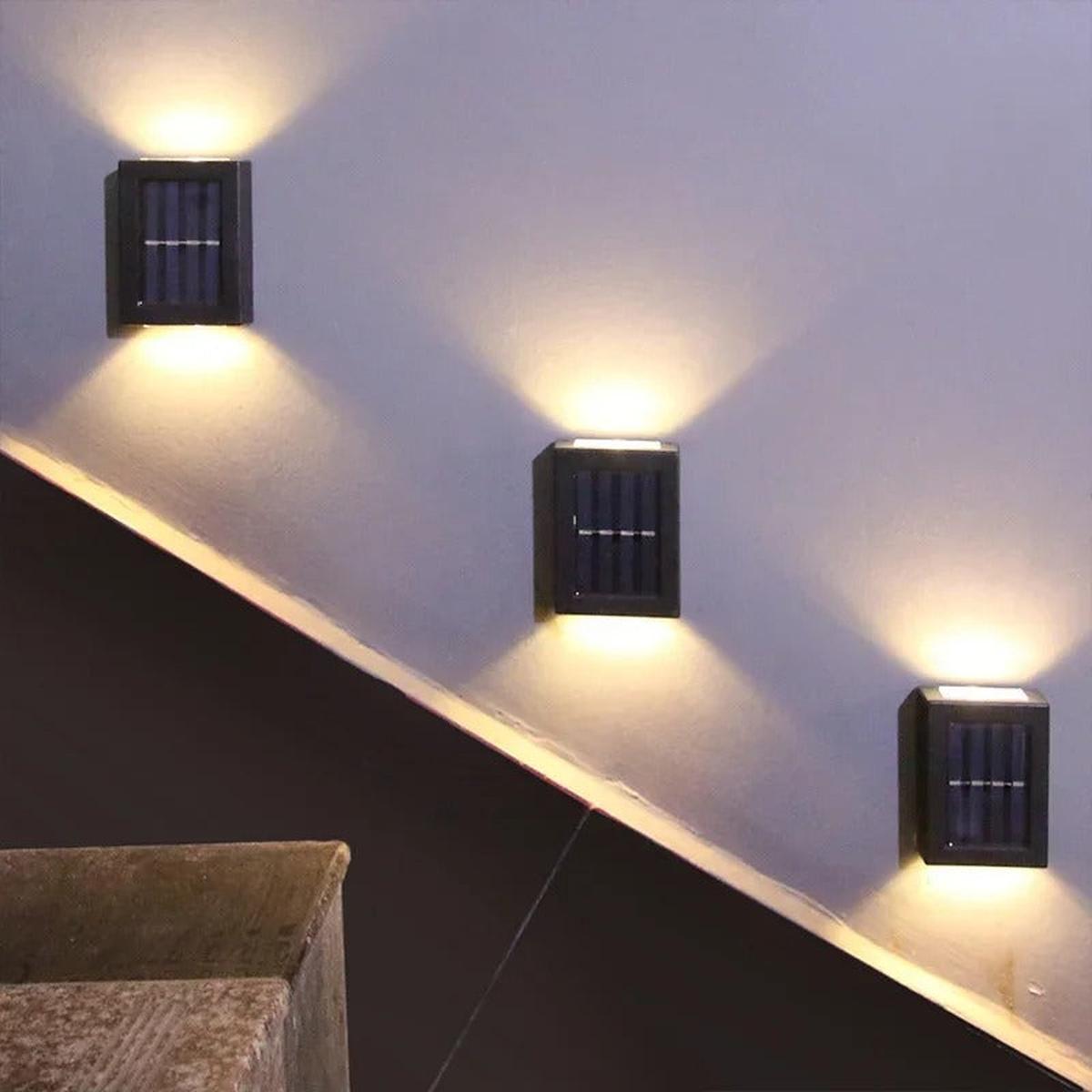 Solar Powered LED Outdoor Wall Lights – IP65 Weatherproof