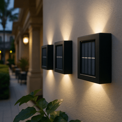 Solar Powered LED Outdoor Wall Lights – IP65 Weatherproof