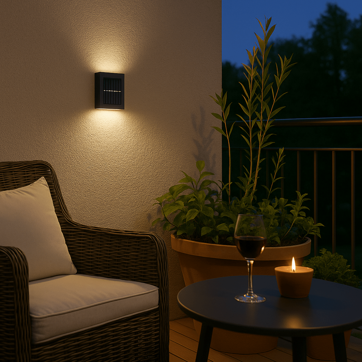 Solar Powered LED Outdoor Wall Lights – IP65 Weatherproof